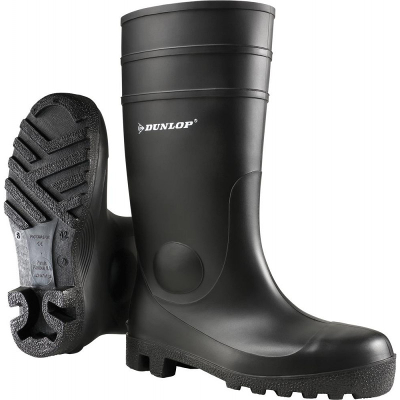 Bottes en caoutchouc de sécurité SB Dunlop Protomastor noires pointure 44
