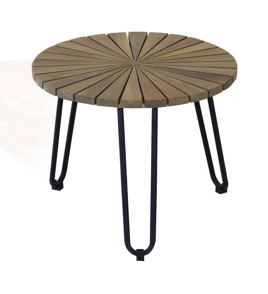 Proloisirs Table Basse - Coffee - Acacia Fsc 100% - Pied En Acier Noir