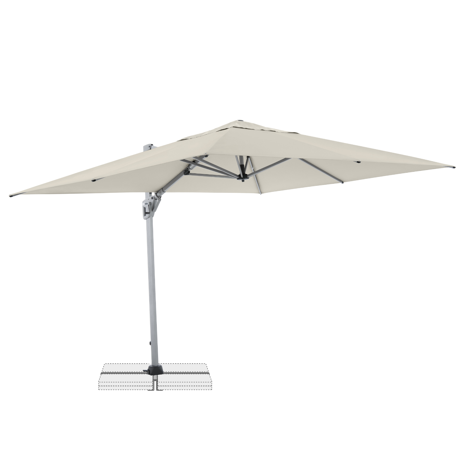DOPPLER Pendelschirm, »Active«, LxBxH: 260x350x265 cm, naturfarben - Image 5