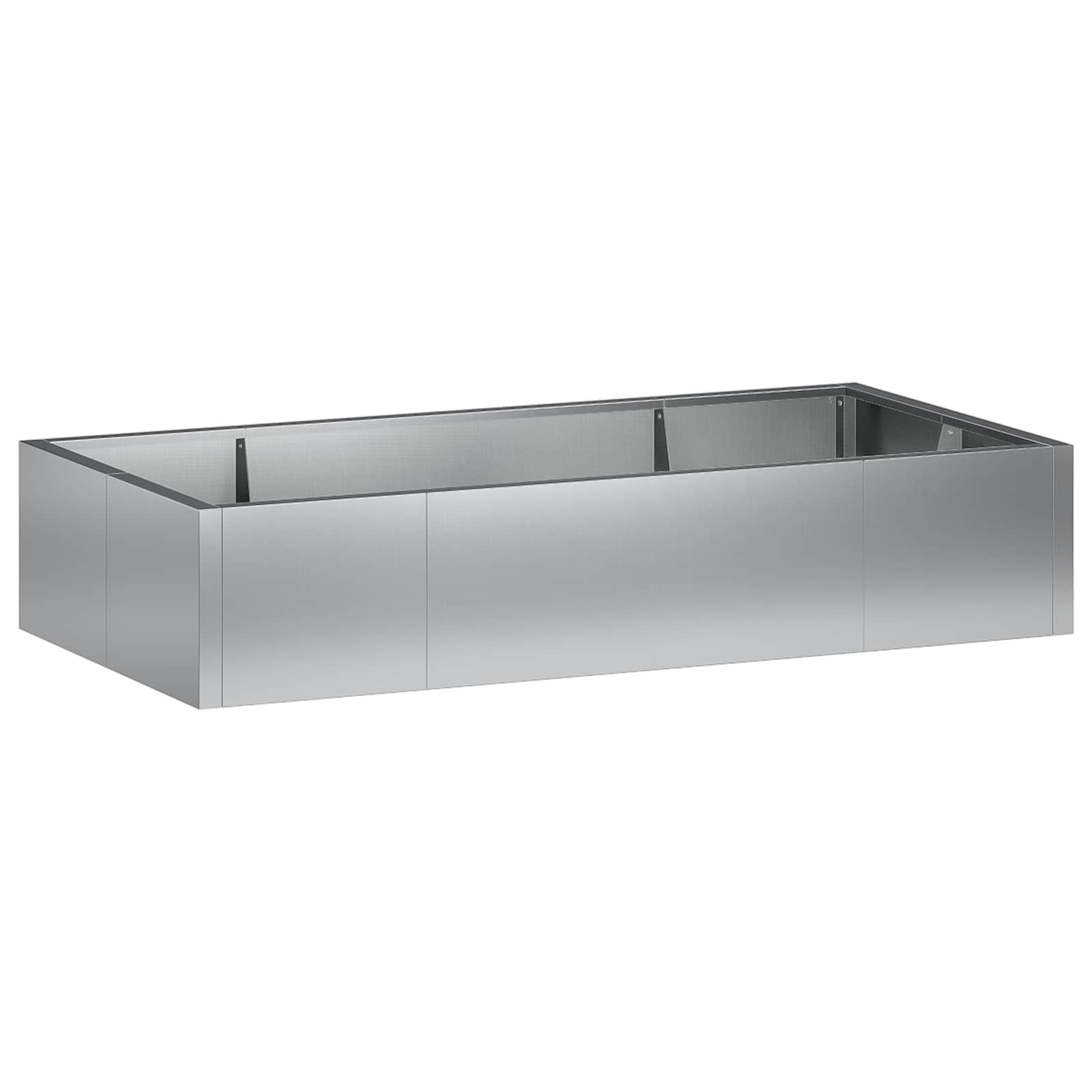 Vidaxl Grau Stützmauer 6 Stk. 200 X 100 X 40 Cm Verzinkter Stahl Silber
