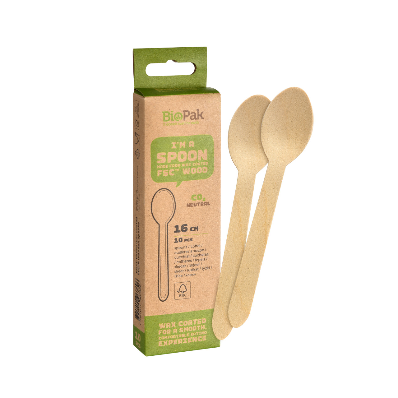 Duni Biopak Holzlöffel 16 Cm - 10 Stück Löffel