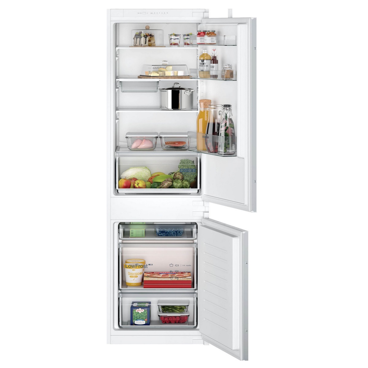 iQ100 Réfrigérateur combiné intégrable 177.2 x 54.1 cm Charnières à glissières KI86V5SE0