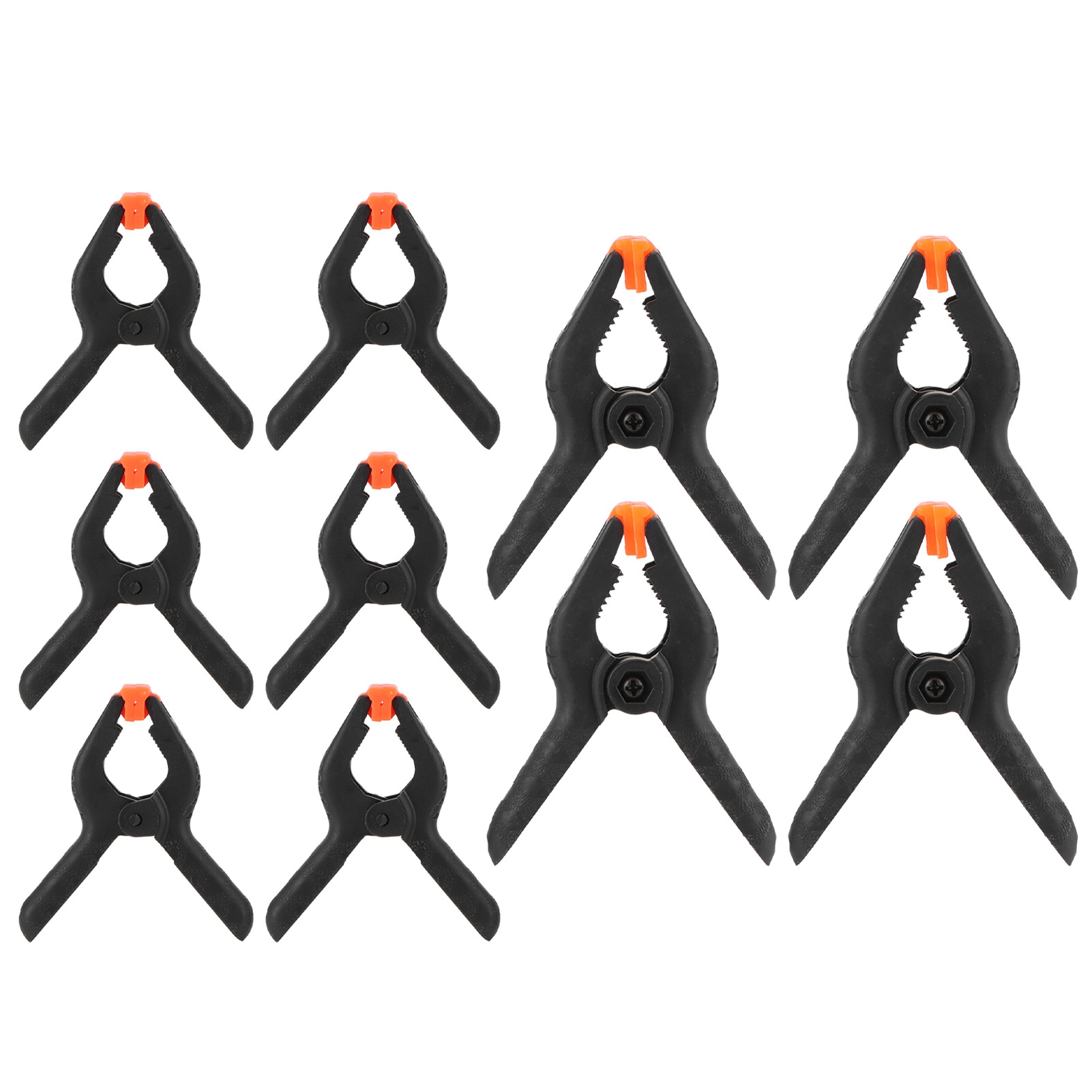 Serre-joint à ressort en plastique pour menuiserie, fixation de pièces à travailler, lot de 10