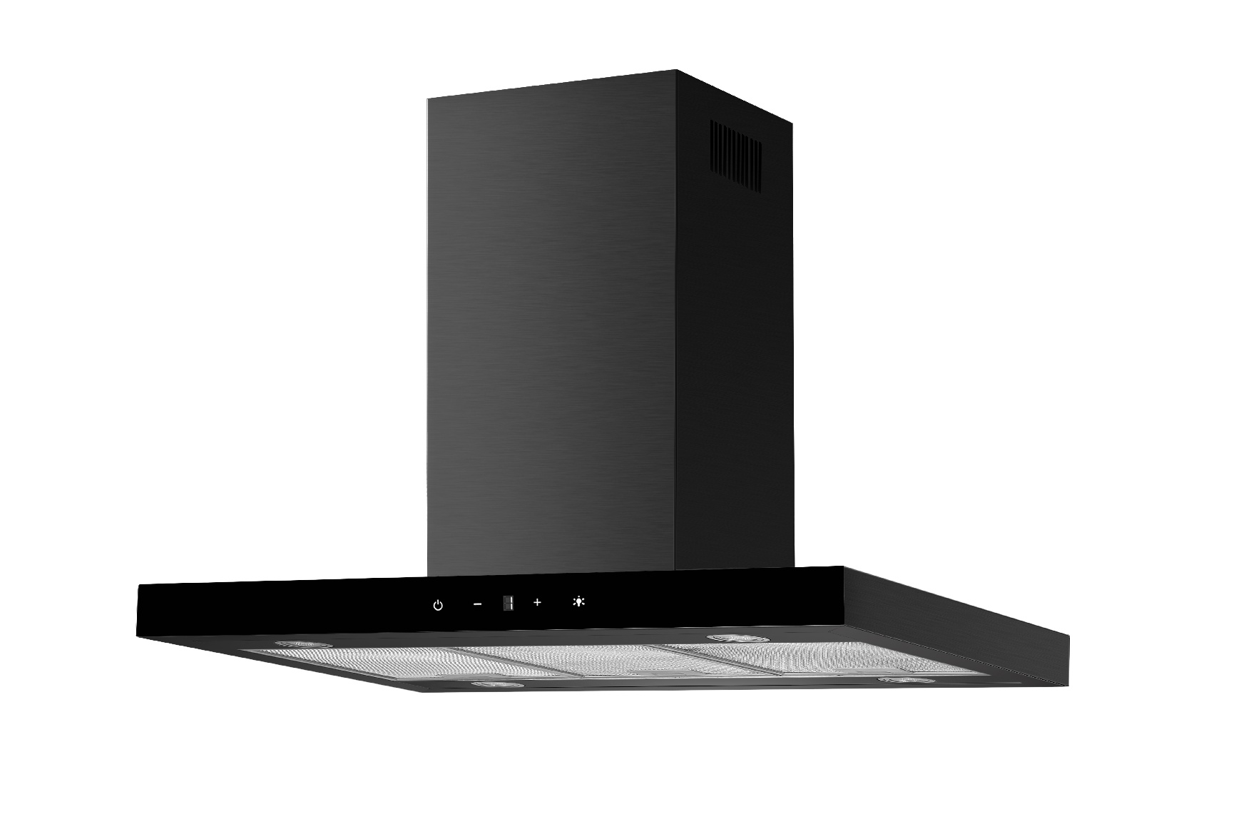 Cappa Aspirante Cappa Ad Isola Cappa A Camino Da 90 Cm Nero Opaco Touch Control Respecta