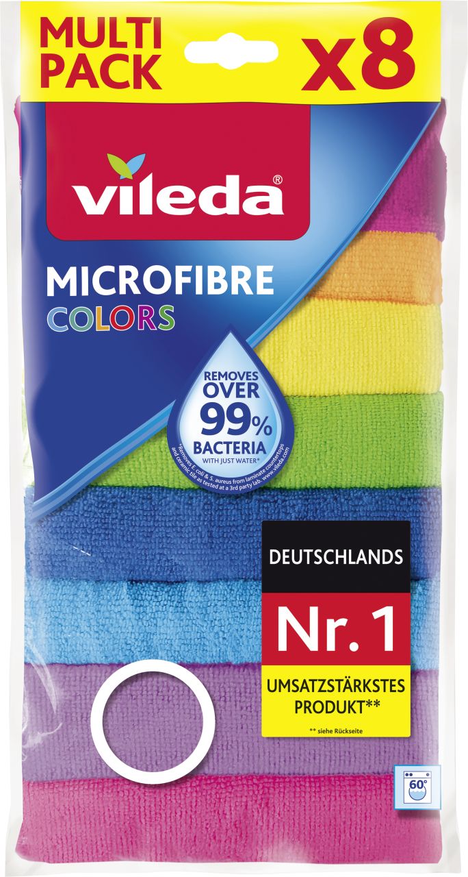 Vileda 148394 Mikrofaser - Polyamid - Polyester Mehrfarben 8Stück(e) Reinigungstücher (148394) - Image 4