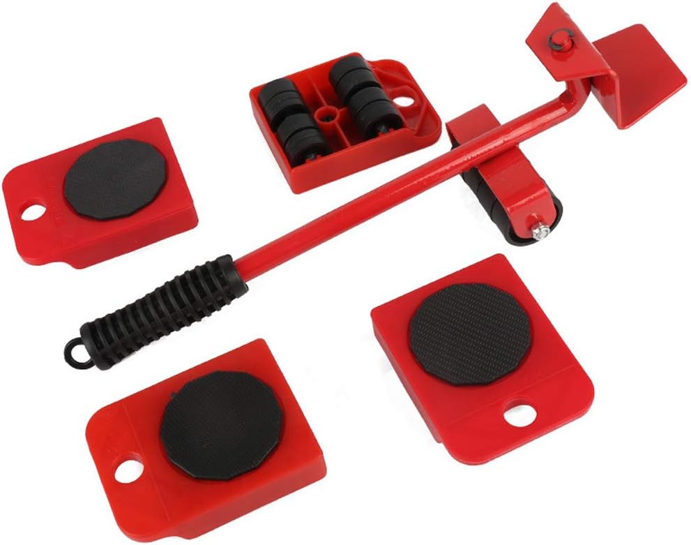 Lève-meubles robuste avec patins de déplacement, charge 150 kg, lot de 5