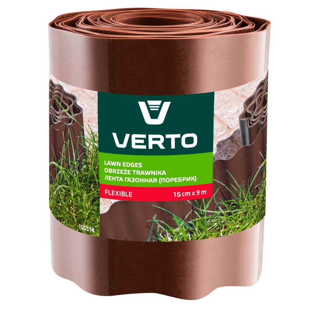 Verto Braun Rasenkantenleiste 15 Cm X 9 M,