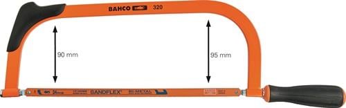 Bahco Metallsägebögen 320 Metallsäge - 504Mm - 300Mm Blatt - 120Mm Griff