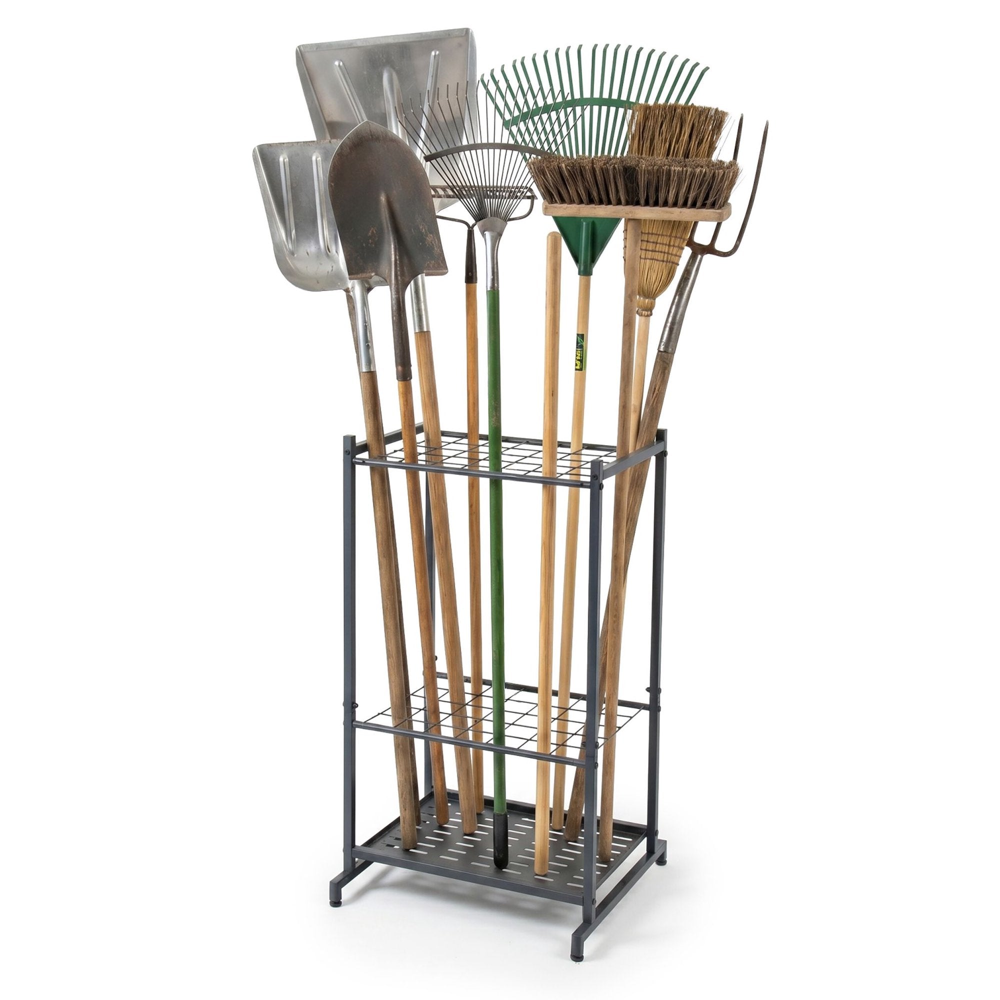 Porte-outils en acier pour 35 outils, 2 niveaux, base ventilée, pieds réglables, 76 cm