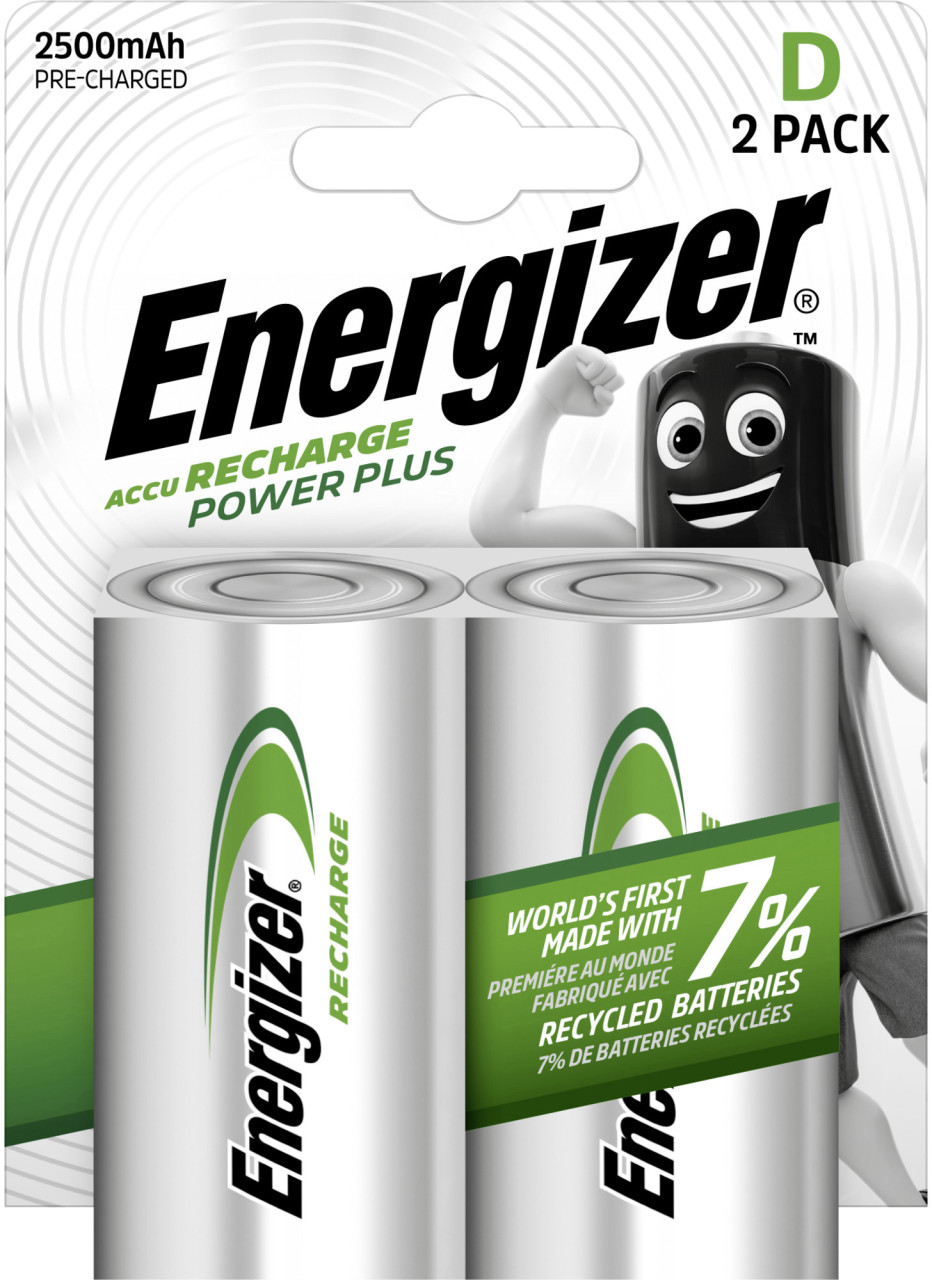 Energizer Power Plus Hr20 Mono (D)-Akku Nimh 2500 Mah 1.2 V 2 St.
