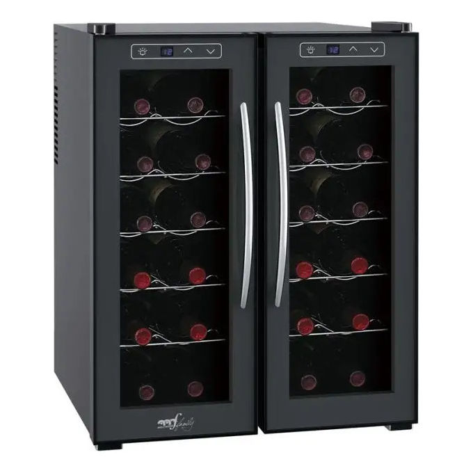 Melchioni Cantinetta Vino Vermentino 24 C Dual - 24 Bottiglie Doppia Temperatura Con Compressore E Doppia Porta