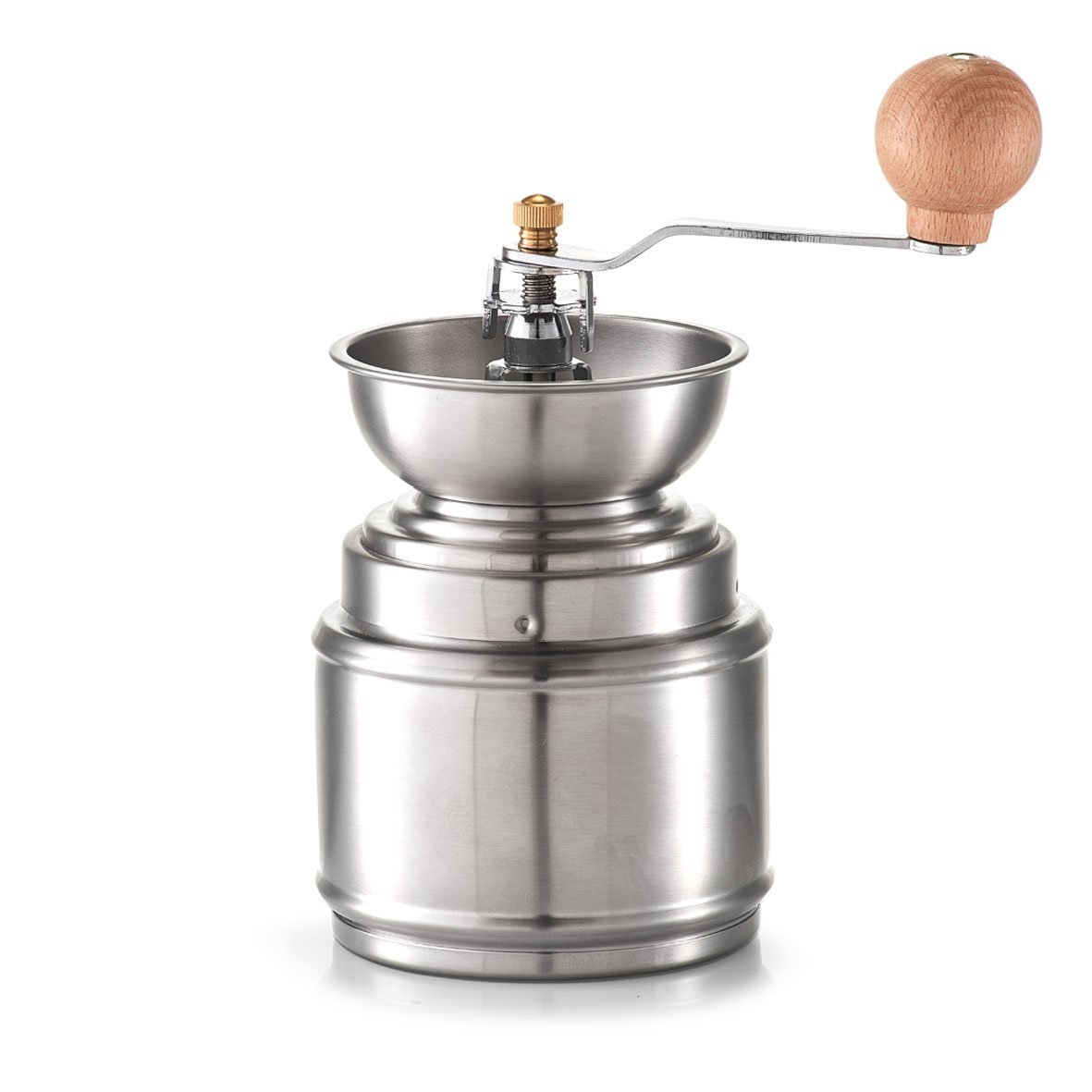 Zeller - 27219 - Macinacaffè In Acciaio Inox, 9,5 X 9,5 X 22 Cm, Colore: Argento