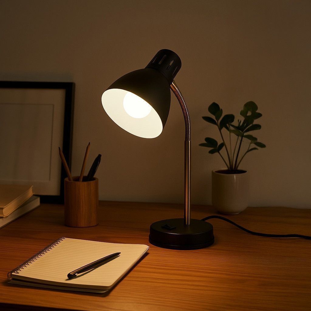 Arum Lighting - Lampe De Bureau E14 Barney Avec 1m50 De Câble Et Prise