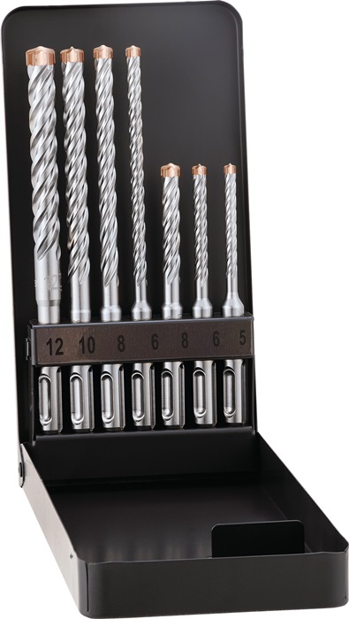 Fp - Alpen Sds-Plus Hammerbohrerset Force X Km Metallkassette 7-Tlg 5,0-12 Mm 9002741276844