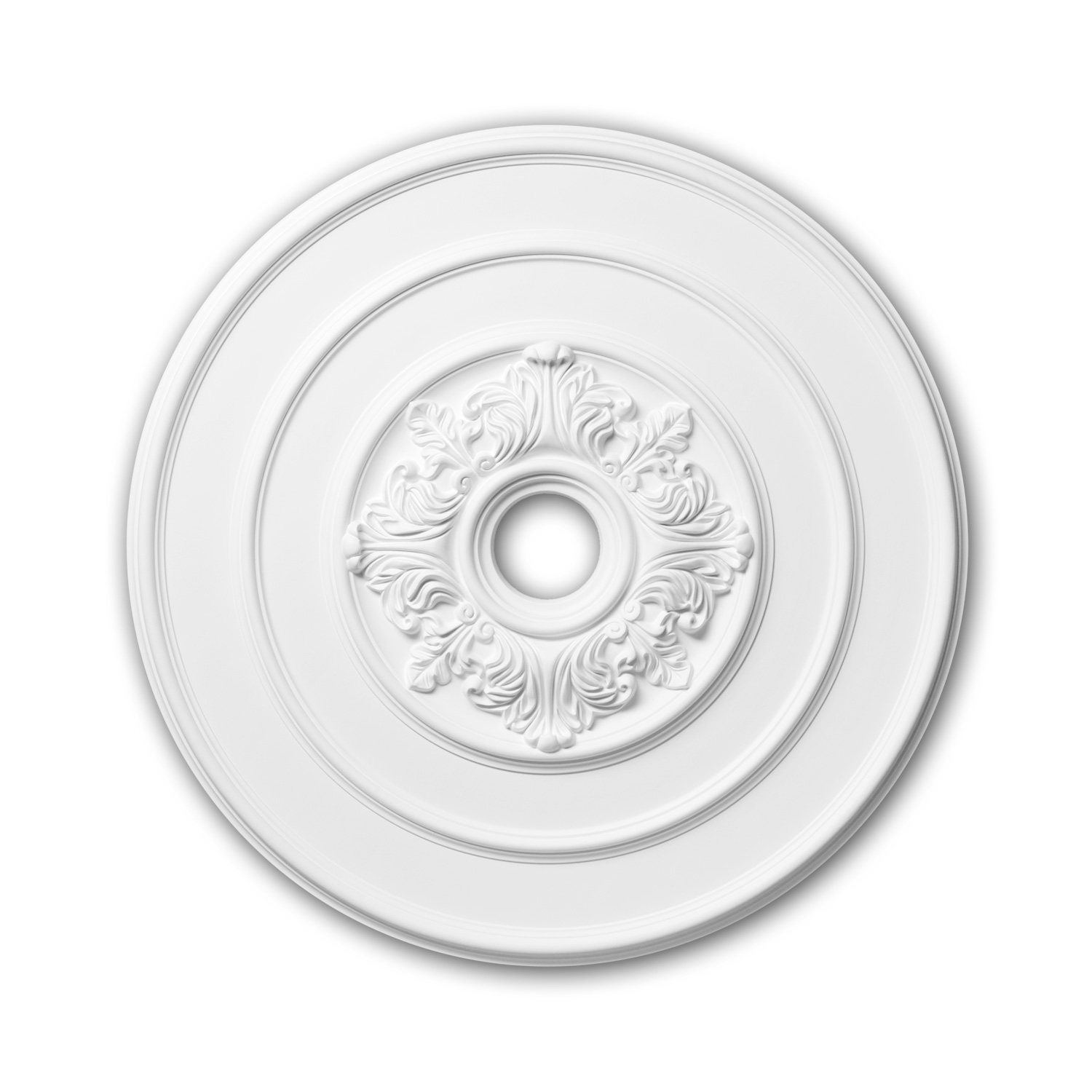 Profhome Decor - Ceiling Rose 156005 Profhome Ceiling Decoration Medallion Rosette Decorative Element Neo-classicism Style White Ø 65.6 Cm