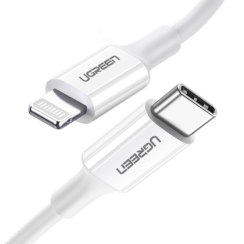 Weiß Ugreen Us171 Lightning-Auf-Usb-C-Mfi-Pd-Kabel, 20 W, 480 Mbit/S, 1 M – - Bild 6