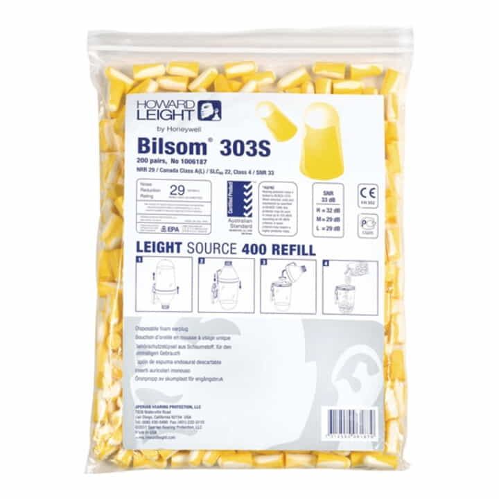 Bilsom Gelb 1006187 303S Gehörschutzstöpsel Nachfüllpackung 33 Db Einweg En 352-2 200 Paar