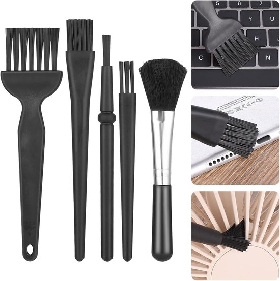Set Di 5 Spazzole Flessibili Per La Pulizia Della Tastiera，spazzole Antistatiche In Plastica，spazzole Per La Pulizia Di Dispositivi Elettronici