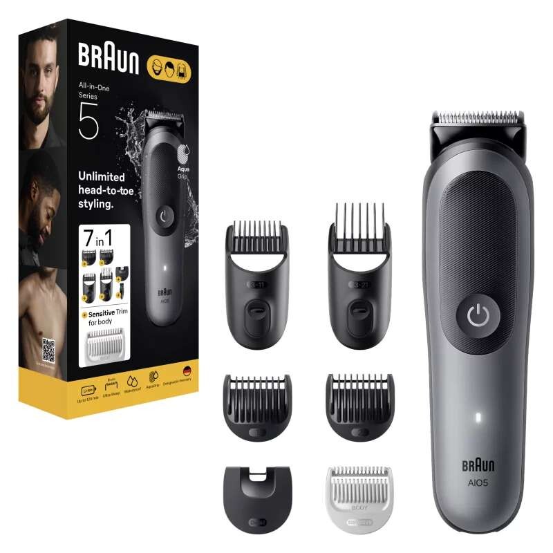 Braun Multifunktions-Haarschneider 80789911 Kabellos 120Min 21 Längen 6 Aufsätze Wasserdicht Schnellladung - Image 3
