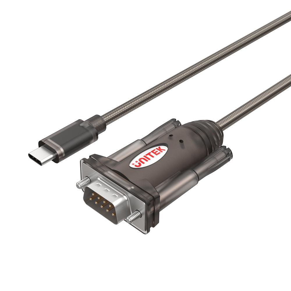 Unitek Schwarz Y-1105K - Usb C Zu Rs-232 Seriell Konverter (1.5M Kabel, Hotplug Serielle Schnittstelle, Kompatibel Mit Windows Server 2003, Server 2008, Linux),