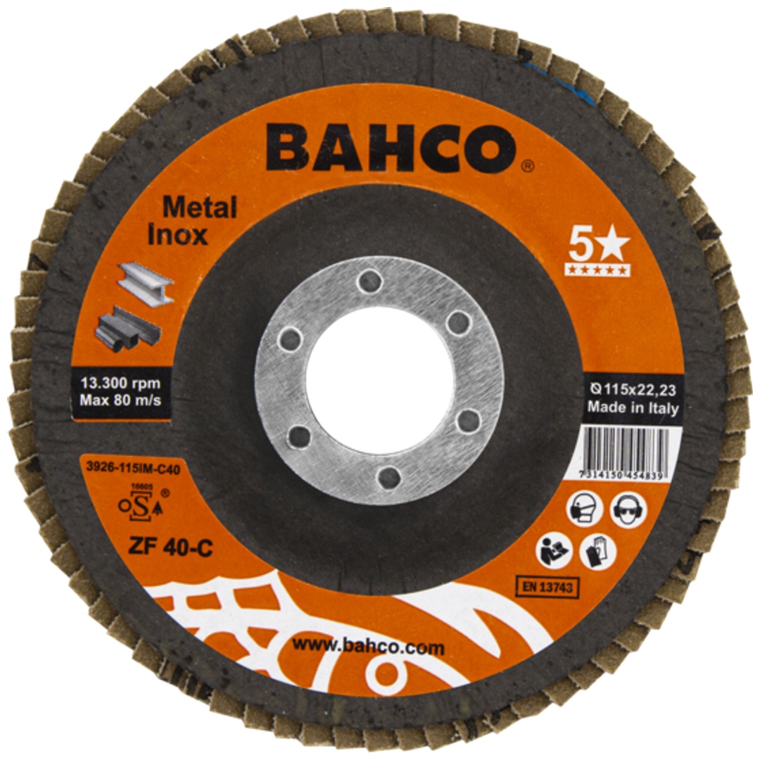 Bahco Orange Schruppscheibe Für Edelstahl & Stahl Ø 115 Mm, C60 - Bild 3