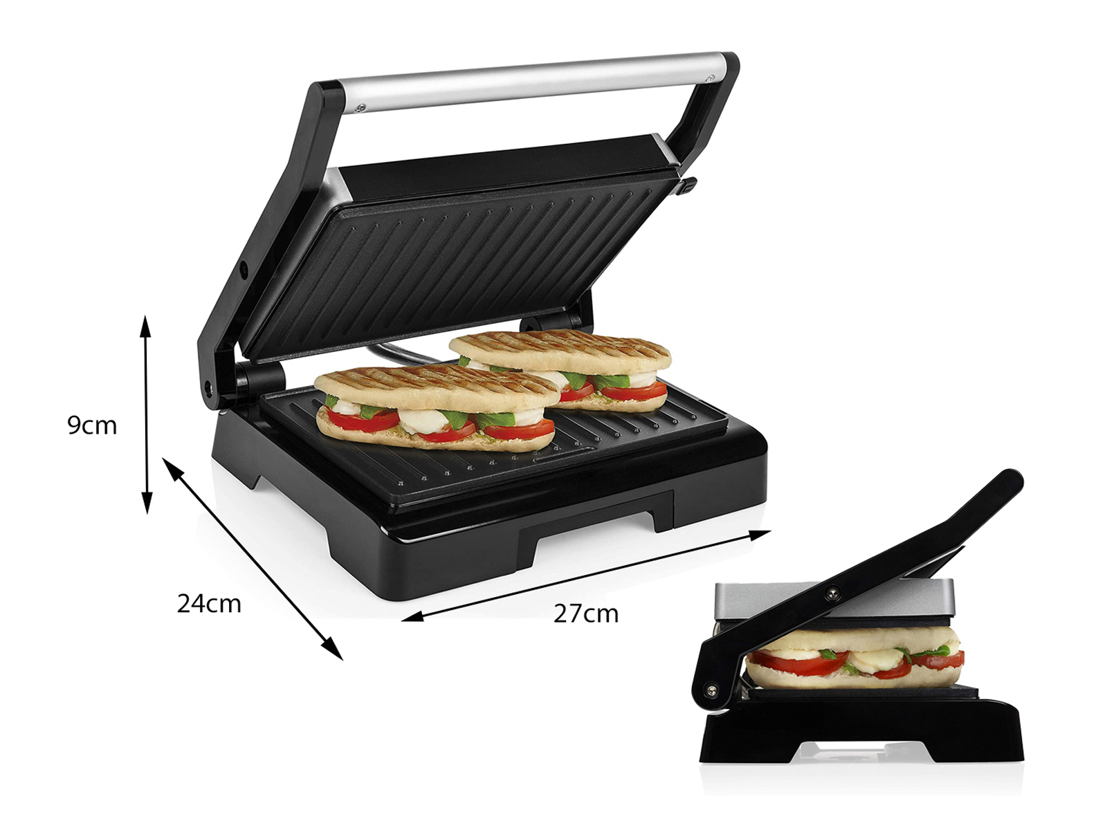Tristar Gr-2854 Elektro Kontaktgrill Schwarz, Grau