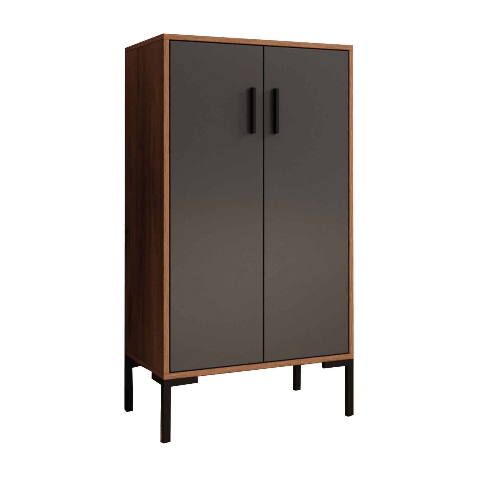 Buffet Bas De Salon 2 Portes 60x93,5x35cm Meuble D'Appoint Armoire De