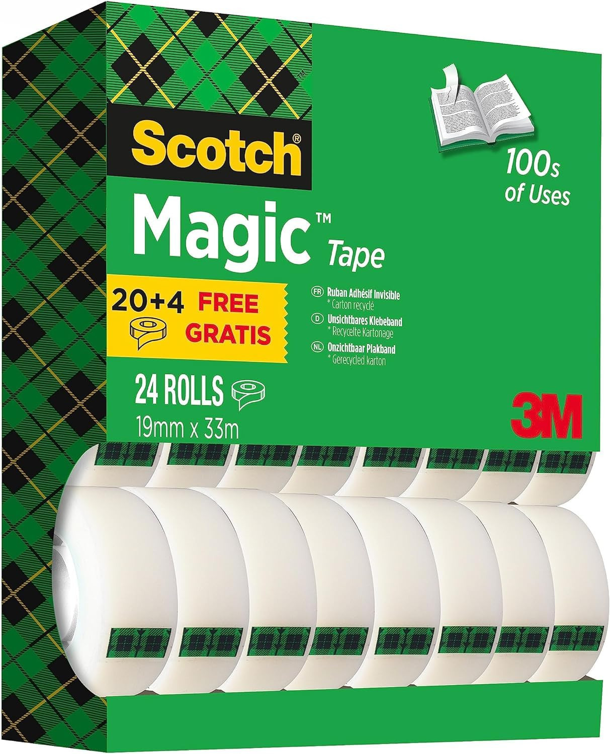 Scotch Weiss/Transparent Klebeband, Magic Klebeband Vorteilspack (19 Mm) - Image 9