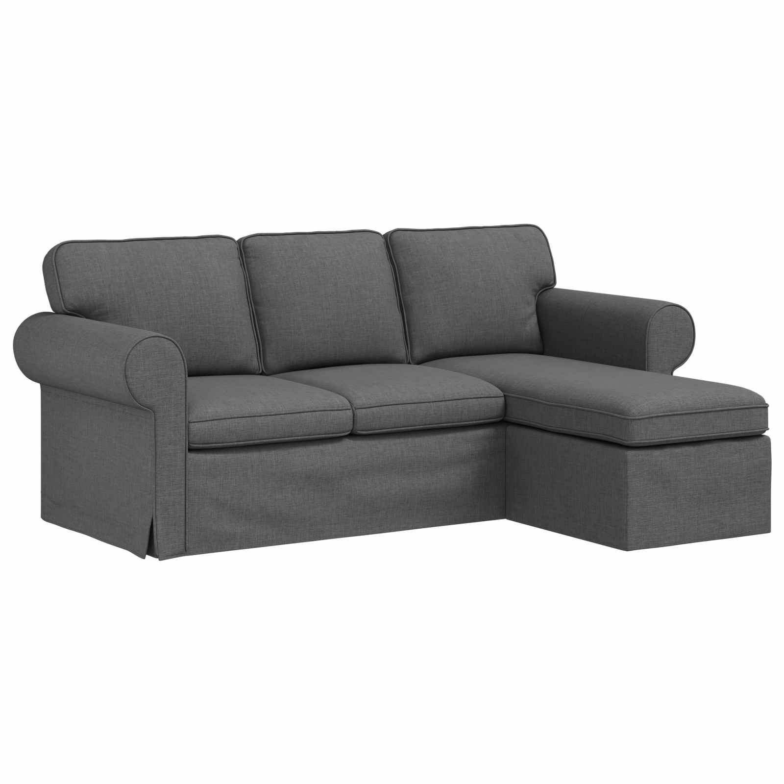 Sofa Dark Grey 195 X 138 X 80 Cm Fabric Vidaxl
