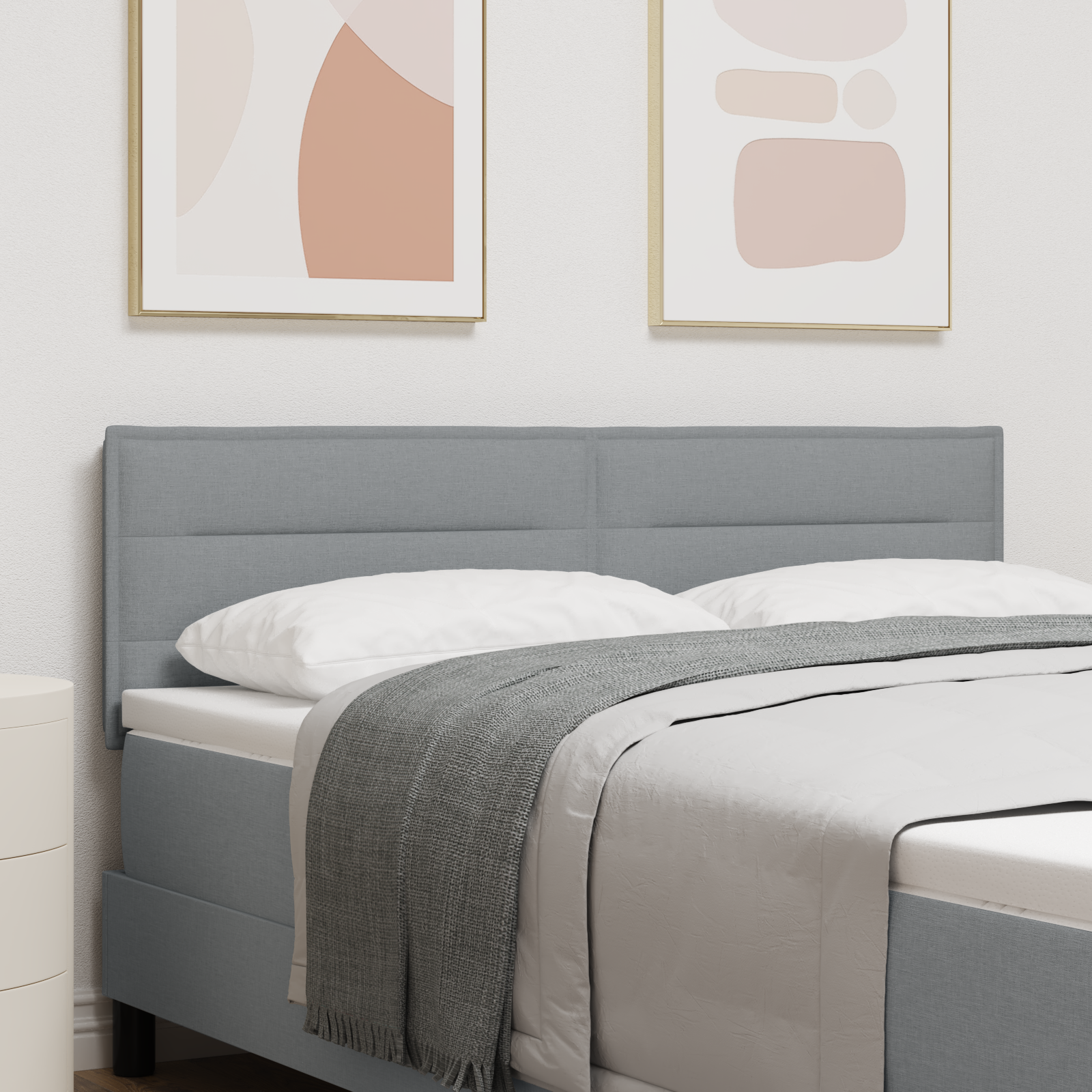 Vidaxl Tête De Lit Gris Clair Tissu