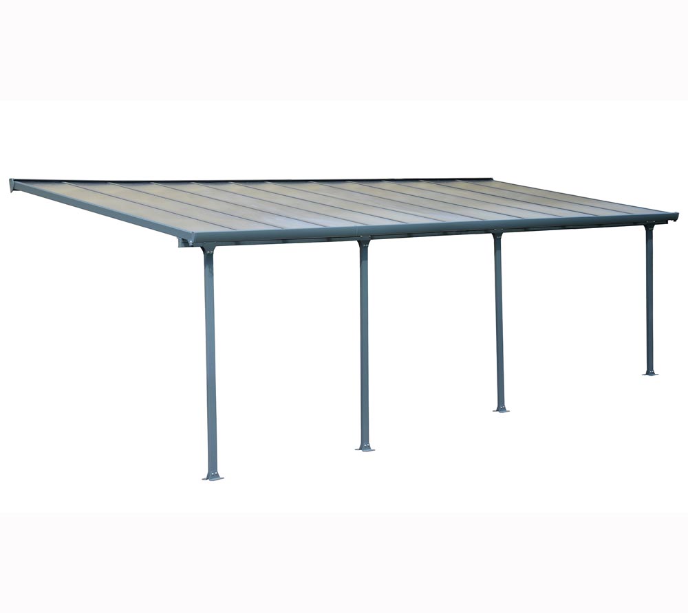 Palram - Canopia Grau Palram-Canopia - Aluminium Terrassenüberdachung Feria Anthrazit 295X971x305 Cm