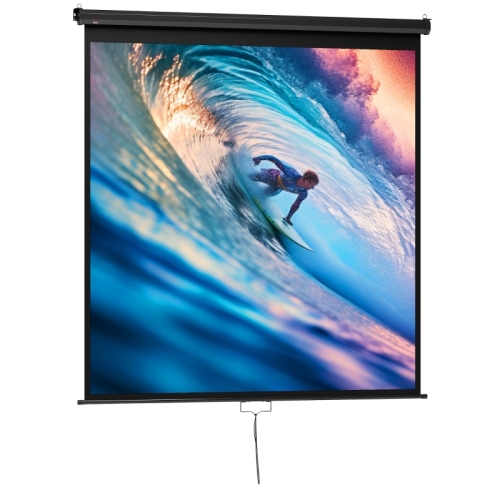 Schermo Per Proiettore 178 X 178 Cm (99 Pollici) Con Risoluzione 1:1 Hd 4k, Ideale Per Home Cinema, Presentazioni In Ufficio E Utilizzo In Loco.