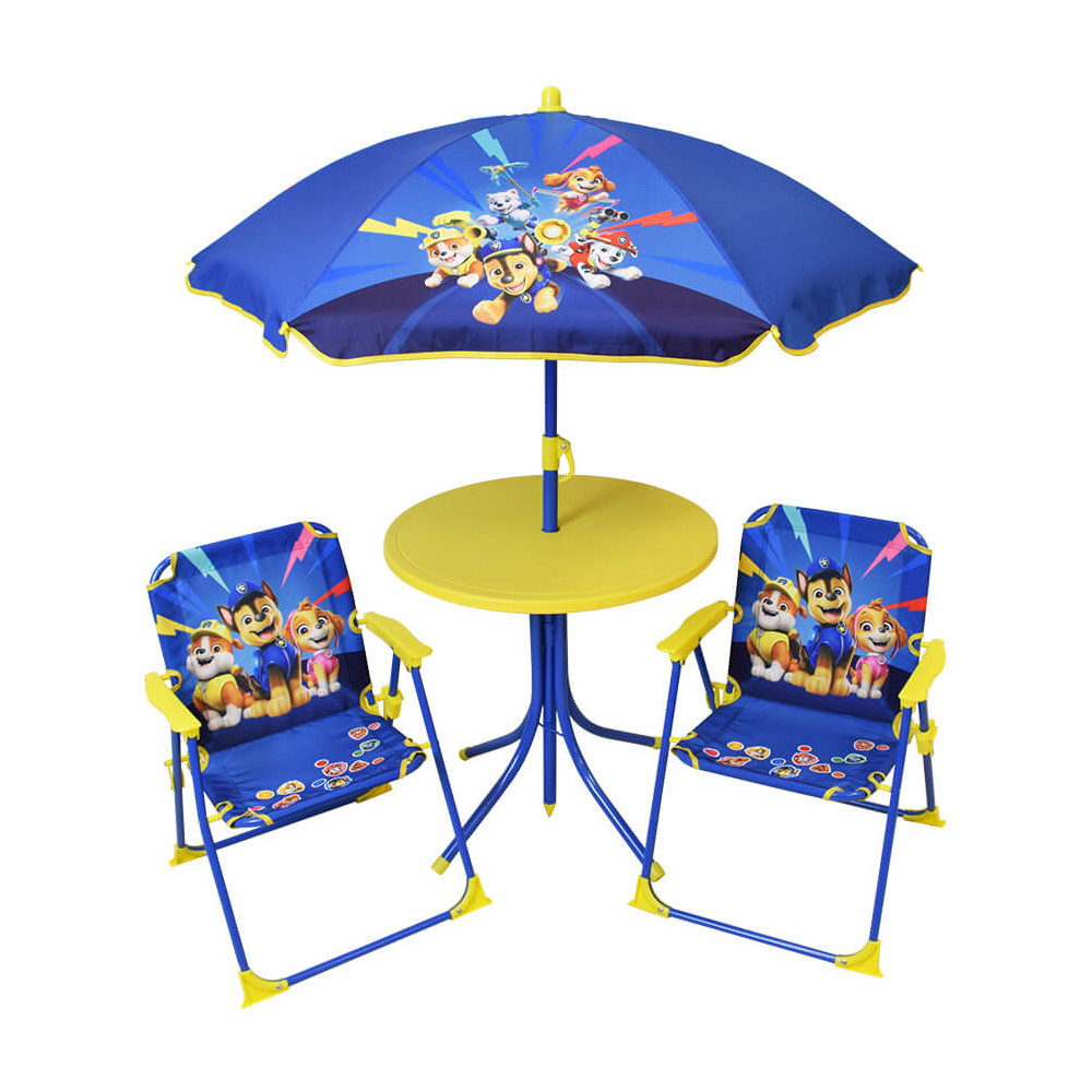 Set De Jardin Enfant - La Pat'patrouille - Table Parasol Et 2 Chaises