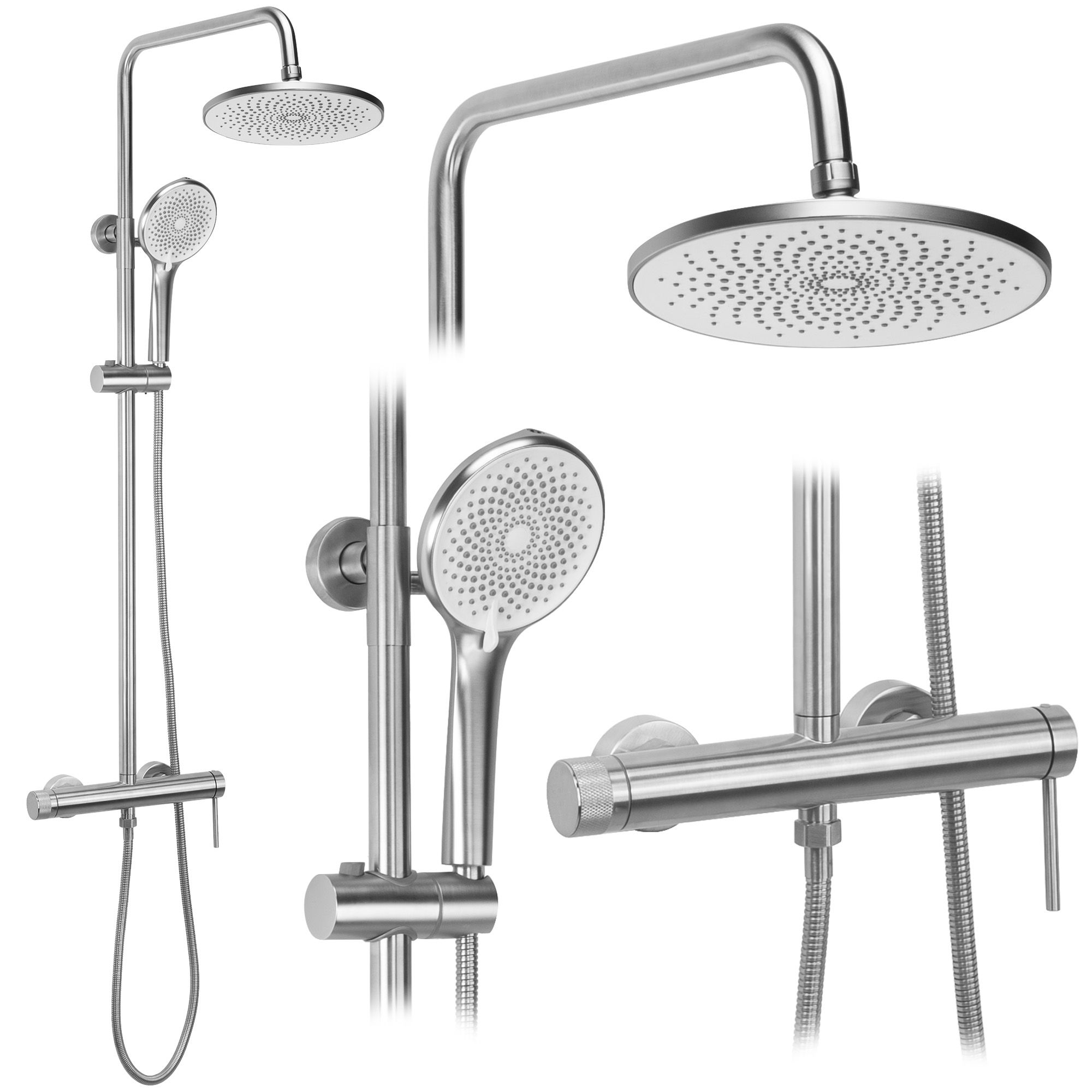 Shower Set Rea Js-h7023n Brush Steel