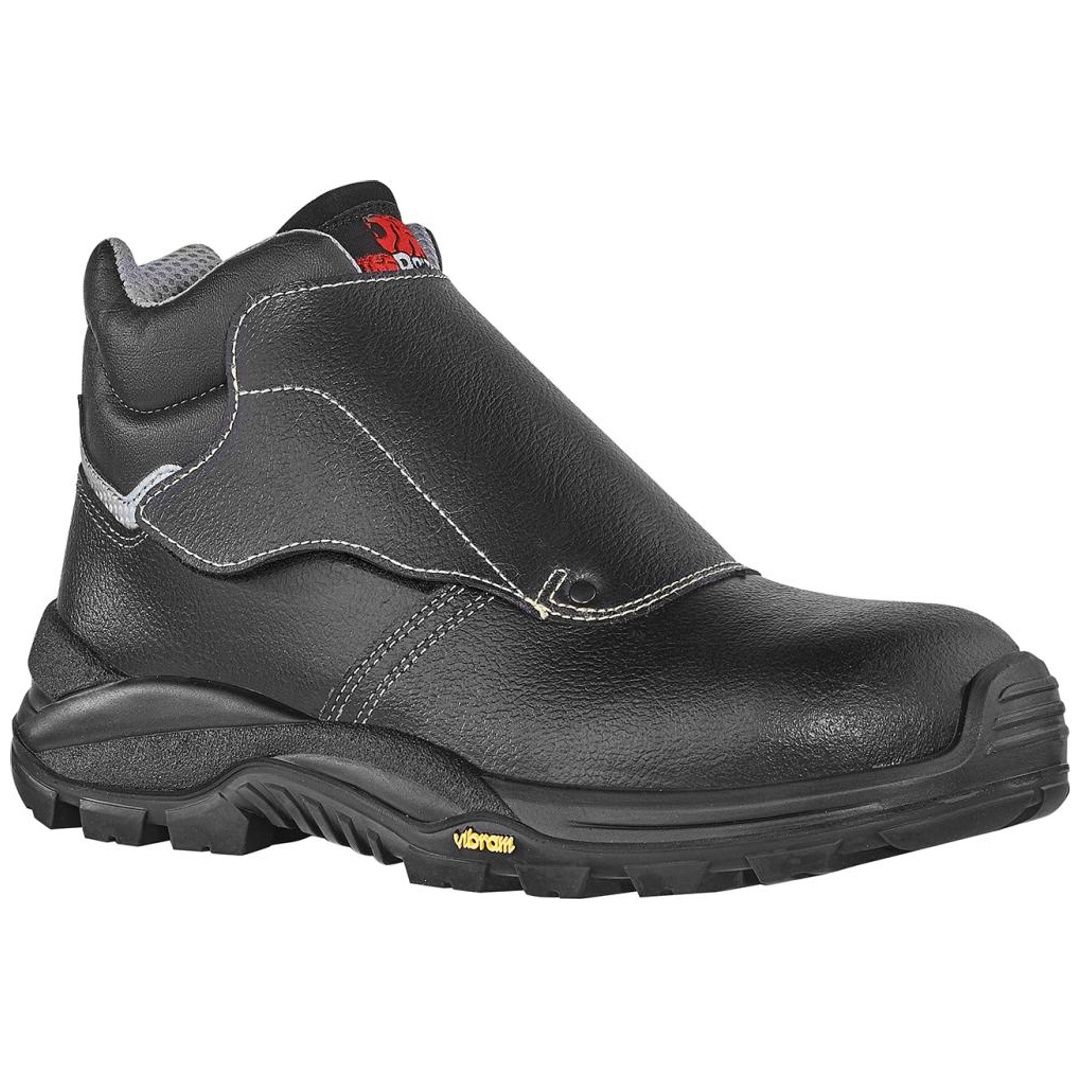 U-Power Unisex Schwarz Sicherheitsschuhe, Sicherheits-Schweisserstiefel En 20345 S3 Hro Src Bulls Gr. 41 Glattleder (S3, 41) - Bild 4