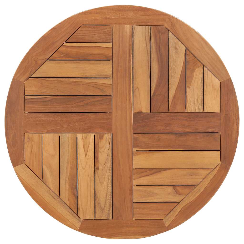 Table Top Solid Teak Wood Round 2.5 Cm 70 Cm Vidaxl
