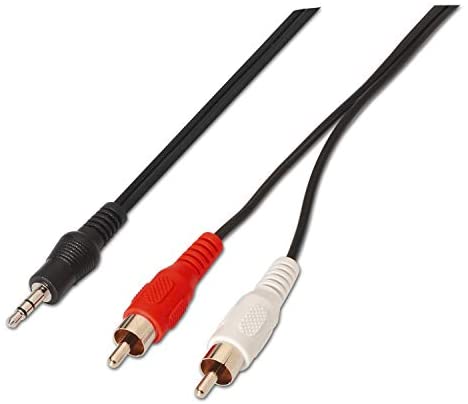 Aisens Schwarz - Stereo-Audiokabel, 3,5/M-2Xrca/M-Buchse, 3,0M