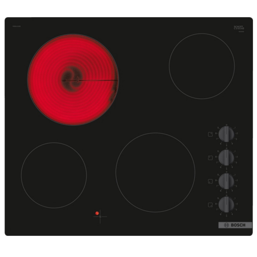 Bosch - Piano Cottura In Vetroceramica 60 Cm 4 Fuochi 6600 W Nero - Pke611ca8e