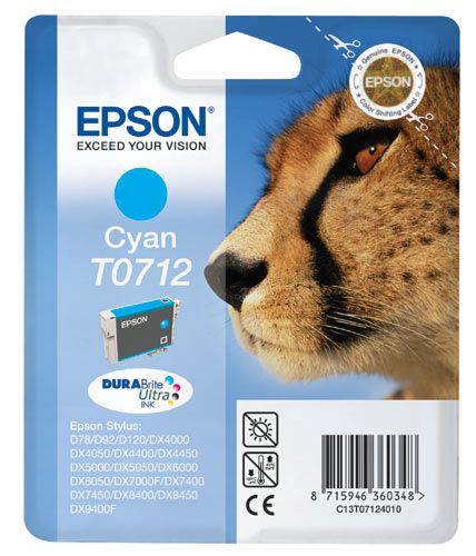 Epson Original T0712 (C13t07124022) Tintenpatrone Cyan - Bild 8