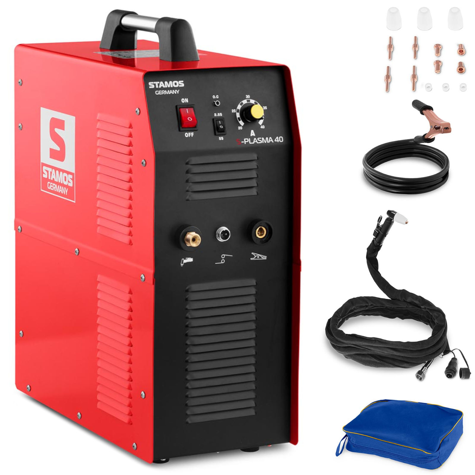 Stamos Germany Stamos Welding - Plasmaschneider Cut 40 Plasmaschneidegerät Inkl Druckluftkompressor 10 Mm 60 %