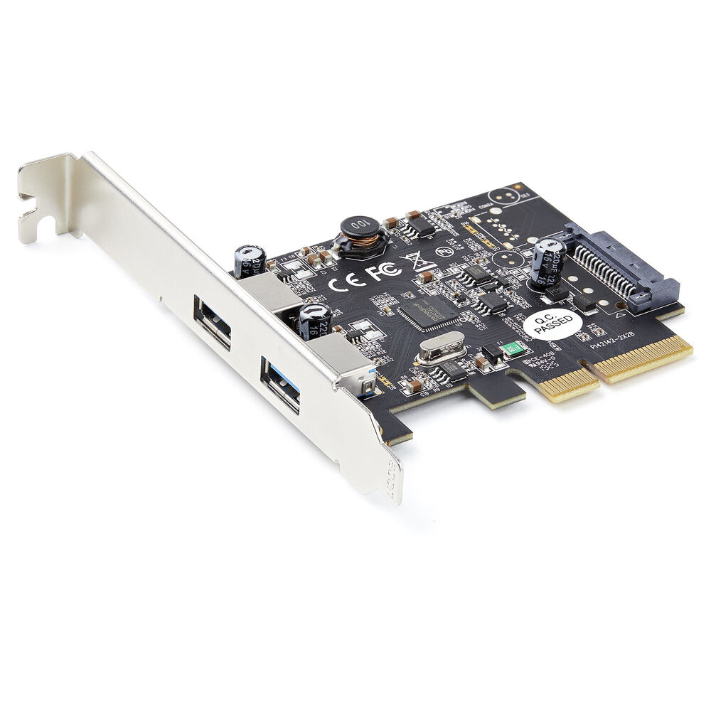 Startech Schwarz .Com Usb Pcie Adapter Mit 2 Anschlüssen - 10 Gbit/S/Port - Usb 3.2 Gen 2 Typ-A Pci Express 3.0 X2 Host Controller Erweiterungskarte - Usb-Pcie-Schnittstellenkarte - Full/Low Profile - Windows