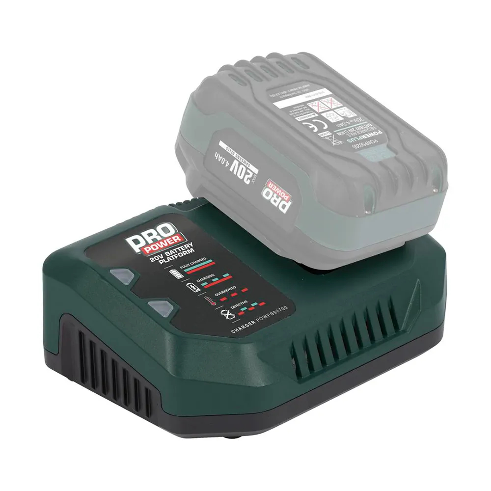 Batterieladegerät Powerplus Powpb90700 20v Flexibles Kabel Anzeige