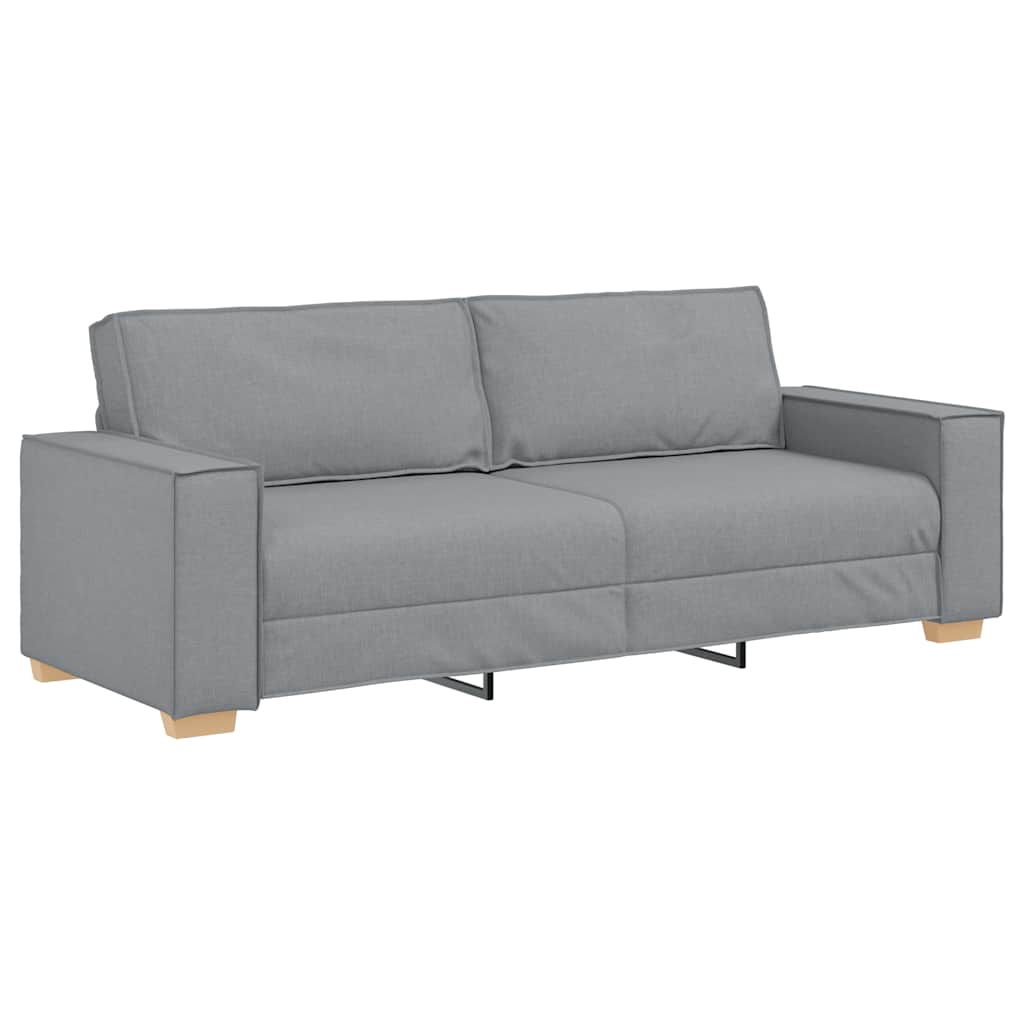 3-seater Sofa Light Grey 220x78x84 Cm Fabric Vidaxl