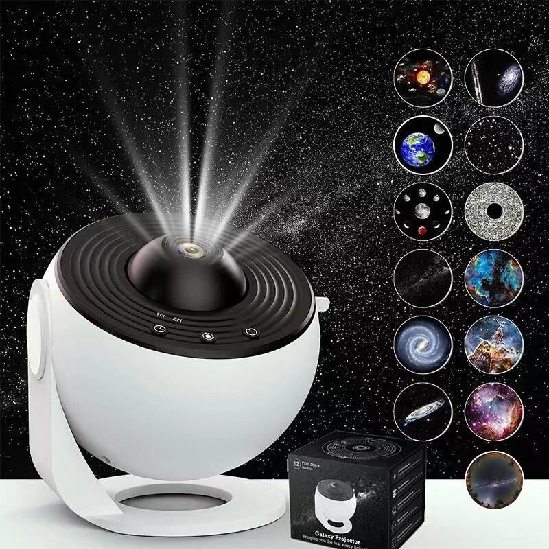 Proiettore Stellare 13 In 1 Per Camera Da Letto, Planetario, Rotazione A 360° Con 12 Costellazioni Del Sistema Solare