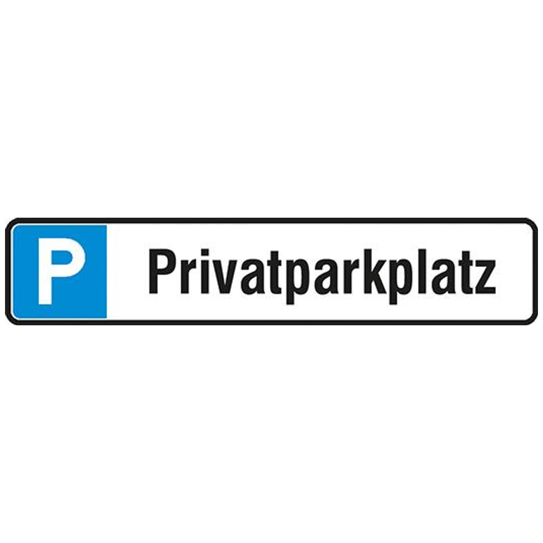 Format Weiß Safetymarking Parkplatzschild Alu B520xh110 Mm Privatparkplatz