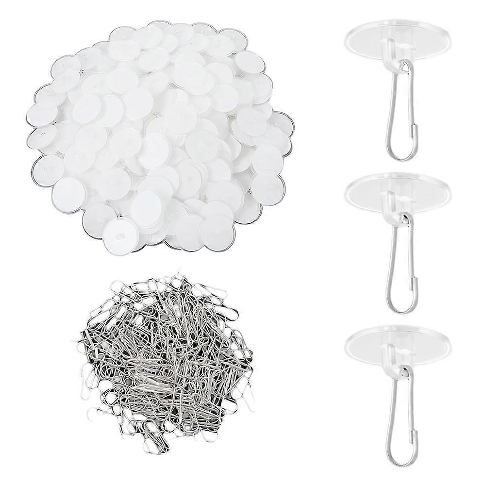 Crochets à ventouse ronds sans perçage, fixation murale amovible, 3 cm, lot de 200