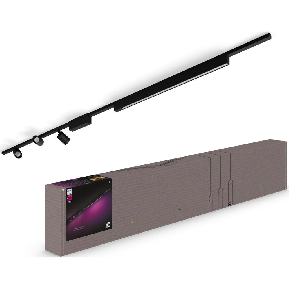 Philips Hue White & Color Ambiance Perifo Deckenleuchte Sw • 3 Spots + Lightbar Schwarz 8719514407800 - Image 7