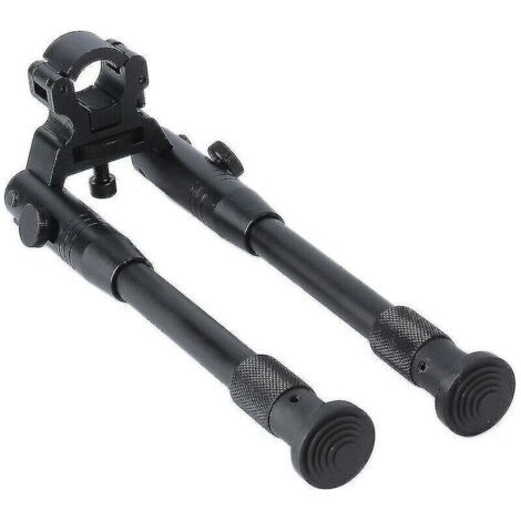 Support bipied pliant en acier, pince réglable 8 à 10 pouces, base caoutchoutée, noir