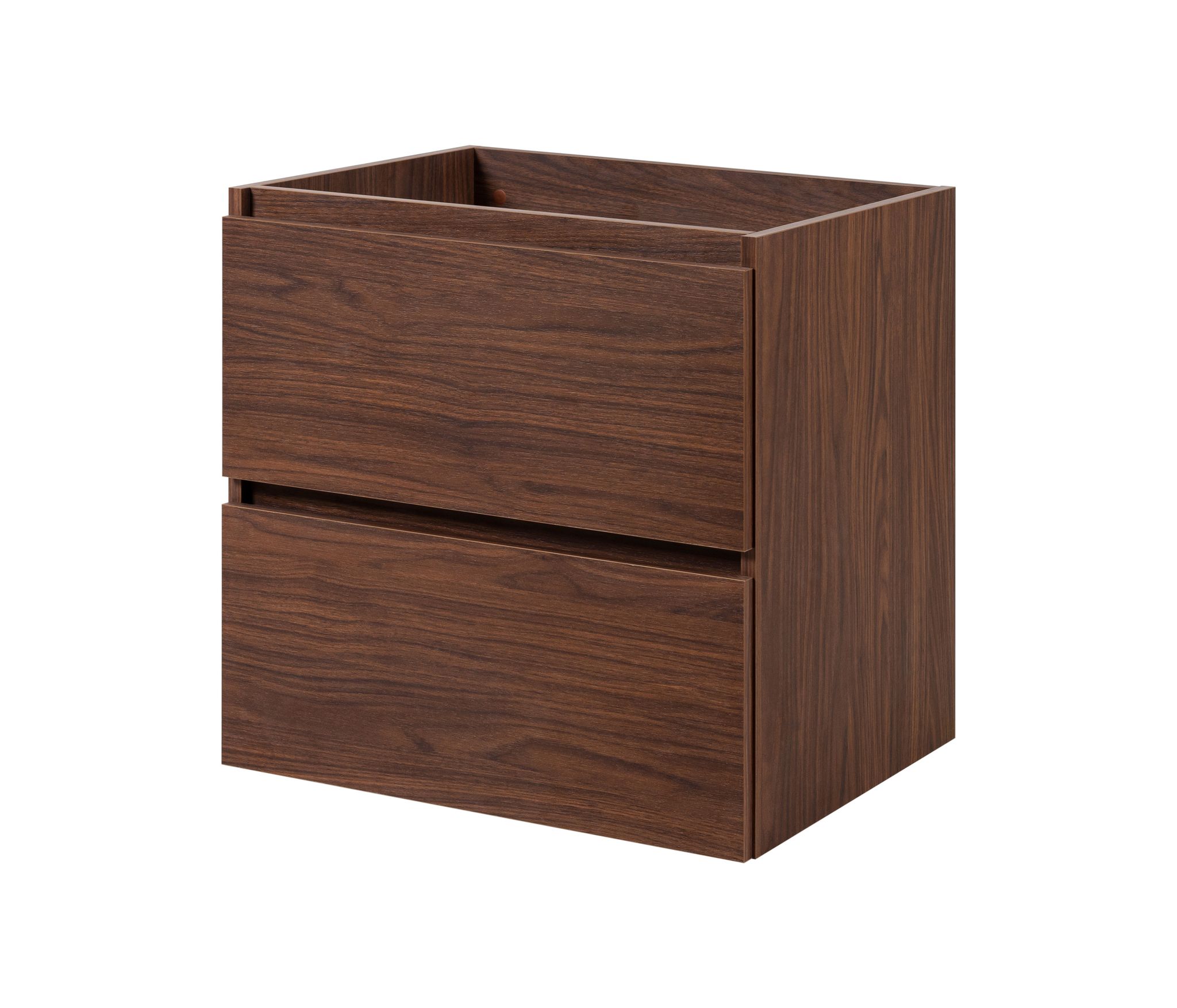 Meuble De Salle De Bain Suspendu, Chêne Noyer, 60 X 46 X 60,7 Cm, Sans Plan De Travail