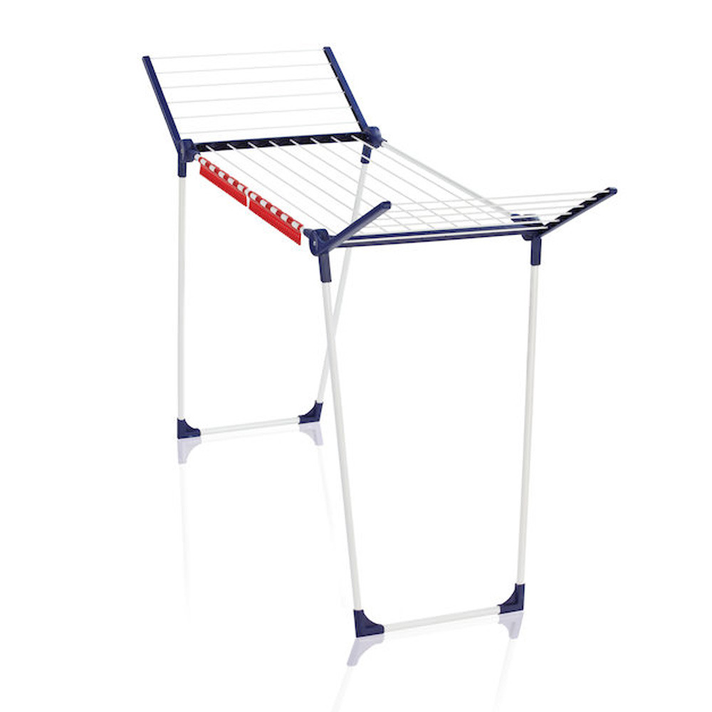 81620 Asciugatrice Da Terra Pegasus 160 Solid Slim, Asciugatrice Per Indumenti 16 Metri, Pieghevole Per Esterno + Interno - Leifheit